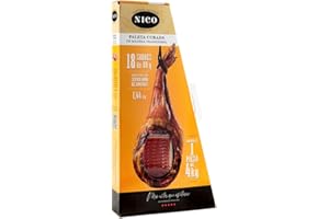 NICO JAMONES - Maletín de Paleta Curada – Sabor y comodidad en cada sobre- loncheado entamaño tapa. Contiene 18 sobres de 80 gr