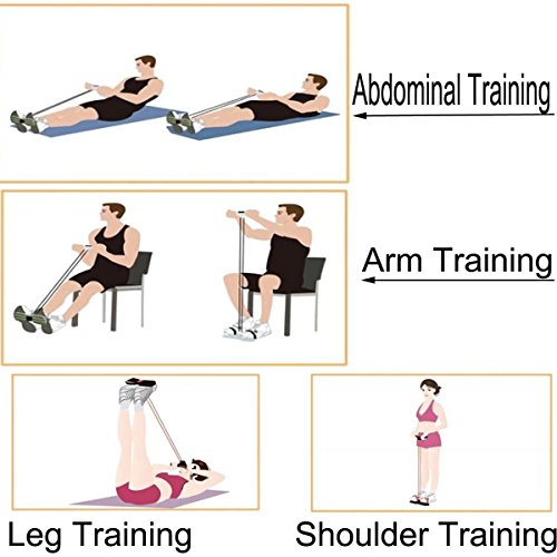 HELISAN Pedal Widerstandsband - 6 Röhren Ganzkörpertrainer Für Zuhause