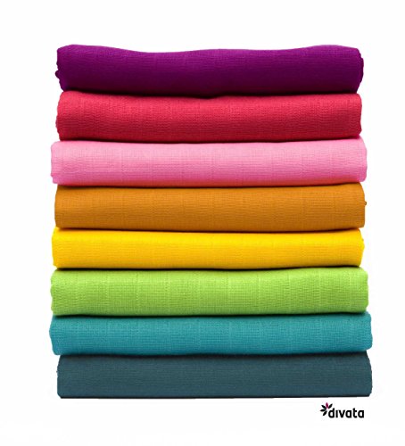 divata bunte Mullwindeln 3er Set – Junge – farbige Mulltücher, Spucktücher aus 100% Baumwolle, Oeko-Tex-Zertifiziert, 80×80 cm - 3