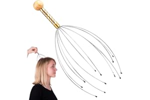 MUJGAN Scalp Massager, Handheld Head Massager Tingler, Scratcher for Deep Relaxation, Hair Stimulation and Stress Relief, Gift (1 Pack, Random Colors)