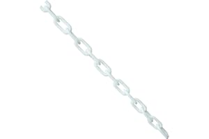True Products 10m x 6mm Plastic Barrier Chain Link Safety Decorative Garden Fence - White