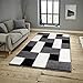 Produktbild Keymura Wohnzimmerteppich im Modernem Design PRADA Teppich mit Hoch-Tief Design Florhöhe 15 mm Farbe: Natur / Silber / Schwarz Größe: 200x290 cm