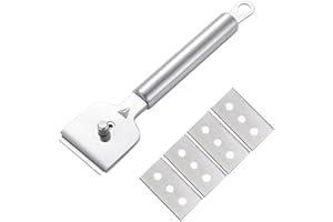 AIPWEYT STORE Glass Scraper for Induction with 4 Replacement Blades, Ceramic Hob Scraper, Metal Scraper, Ceramic Hob Replacement Blades, Cooker Glass Scraper, Ceramic Hob Scraper, Replacement Blades Scratches