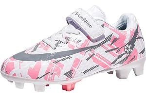 VTASQ Chaussures de Football Garçon Professionnel Crampons Spike Antidérapant Athlétisme Entrainement Enfant Chaussure de Foot Adolescents Fille Chaussures de Sport