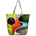 Produktbild Violetpos Benutzerdefiniert Canvas Handtasche Einkaufstaschen Umhängetasche Schultasche Bunt Akustische Gitarre Musik