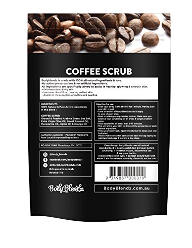 Body Blendz Coffee Scrub – Natürliches Kaffee Peeling Gegen Cellulite Und Dehnungsstreifen – Pflegendes Körperpeeling Für Ein Glattes Und Reines Hautgefühl Für Männer Und Frauen - 2