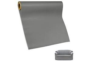 DOCACHE Patch de Réparation en Cuir, Rouleau Adhesif Cuir, 40 x 137cm Simili Cuir Autocollant, Cuir Patch Réparation pour Canapés Sièges de Voiture Sacs à Main Vestes Siège Bricolage Artisanat (Gris)