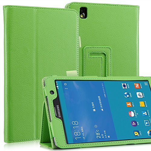Invero® Premium Hülle Ledertasche umfasst Ständer Feature, Displayschutzfolie und Eingabestift Kugelschreiber für Samsung Galaxy Tab Pro 8,4 Zoll SM-T320 SM-T325 (Grün / Green) - 5