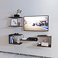ESTANTERIA Crochet Engineered Wood TV Entertainment Wall Unit (Standard, Wenge)