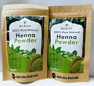 BEE BLACK 100% Pure Natural Henna Powder (Pack of 2) (200 gm)