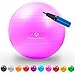 Produktbild #DoYourFitness® Gymnastikball inkl. Luftpumpe & GRATIS Trainingsplan (PDF) | 55cm 65cm 75cm o. 85cm | Anti-Burst-Technology (150kg Belastbarkeit) - robuster Sitzball, Büroball, Fitnessball 85cm / pink