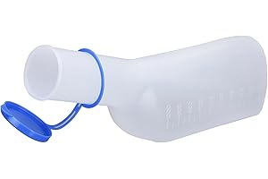 SRTSTR 1000ml Urinoir Homme Portable Urinal Homme Pistolet Urinoir pour Homme avec Couvercle Bouteille Urinoir Homme Bouteille D'urine en Plastique Urinaux Bouteilles D'urine pour Hommes