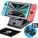 Price comparison product image CamKix® 2x Playstand Compatible with Nintendo Switch - Desktop Stand - Holds Nintendo Switch Upright - Multi Angle - Ideal for Handsfree Multiplayer Gaming - Connect a Charger/Keyboard