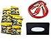 Auto Pearl Premium Quality Combo Of Air Gloss Premium Quality Car and Bike Instant Shiner Wax Foam -Pack of 20 Pcs. & 500 Amp Heavy Duty Jumper Booster Cables Anti Tangle Copper Core. & Car Tissue Paper Box Cola. RS.1097.00