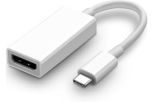 HATUGE Adaptateur USB C vers HDMI 4K @ 60 Hz, certifié Apple MFi USB Type-C numérique AV HDMI femelle pour Apple iPhone 15 Pro/Max, MacBook Pro/Air, iPad Pro, iMac, Galaxy S23, Surface, XPS et plus (blanc)