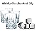 Produktbild Whisky-Set Noblesse 8tlg. + gratis Samtbeutel ** 4 Whiskygläser (Marke: Nachtmann / Modell: Noblesse) + 4 Whiskysteine (Marke: vacu vin) im Samtbeutel ** Genießen Sie Ihre Getränke mit Stil ** keine Verwässerung mehr für puren Trinkgenuss ** Geschenkset für Whiskey-Liebhaber