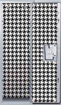 School Locker Decoration! Wallpaper (Black/White Houndstooth)