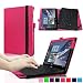Produktbild Infiland Odys Winpad 10 2in1 /Lenovo Miix 300 10.1 zoll Hülle Case -Slim Fit Folio PU-lederne dünne Kunstleder Schutzhülle Cover Tasche für Odys Winpad 10 2in1 25,7 cm (10,1 Zoll) Convertible Tablet-PC/ Lenovo Miix 300 25,6 cm (10,1 Zoll HD IPS) Windows Tablet PC(mit Auto Schlaf / Wach Funktion,Tablet und Tastatur sind nicht entgehaltet)(Magenta)