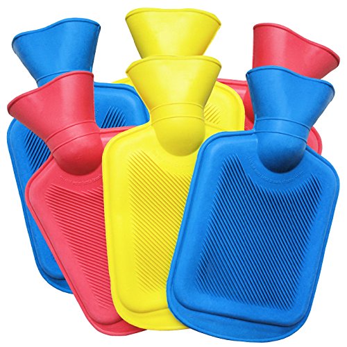 Medipaq® Mini Hot Water Bottles - 6 Pack - Two of Each Colour