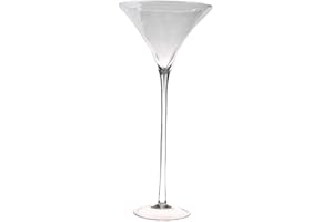 innaGLAS INNA-Glas Verre à Martini XXL Sacha AIR sur Pied, Transparent, 70cm, Ø31cm - Bougeoir/Verre décoratif