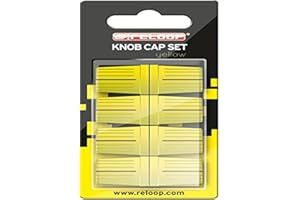 Reloop Knob Cap Set yellow - 8 Knob Caps, revêtement en caoutchouc pour une meilleure prise en main, compatible avec de nombreux mixeurs et contrôleurs pour DJ, jaune