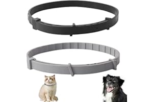 UIEXAY 2 Stück Flohhalsband Für Katzen,Flohhalsband Hunde Klein,Zeckenhalsband Für Katzen,Zecken Flohschutz Halsband,Zecken Flohband Katze,Floh Zeckenhalsband FüR Hunde Und Katzen
