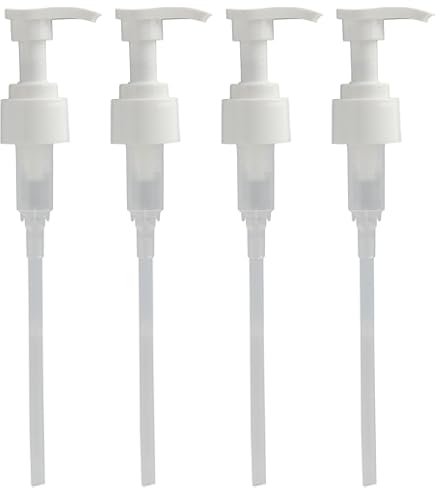 Kit De 4 Pompes Doseuses Réutilisables Pour Sirop 1 Litre | Compatible Bouteilles 28/410 | Facile à Installer | Usage Cuisine Et Bar
