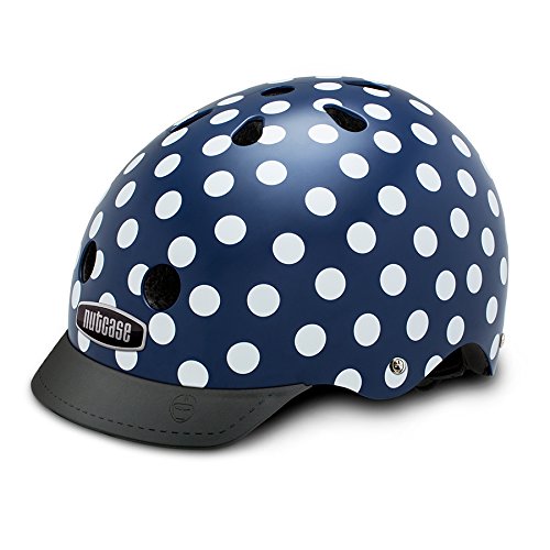 Preisvergleich Produktbild Nutcase Street-Medium-Navy Dots Helm, Mehrfarbig