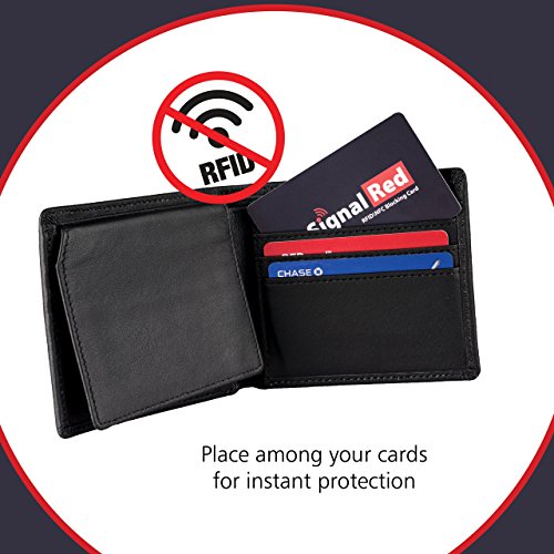 Protector de tarjetas de cr  dito     1 sola tarjeta bloqueadora de RFID bloquea todas las se  ales RFID NFC de tarjetas de cr  dito y pasaportes  cabe en la cartera y el bolso