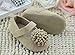 DEHANG Baby Girls Sandals Toddlers Apricot Flower Non-slip Soft Sole Crib Shoes White 0-6 Month