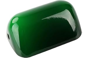 Newrays Vetro di giada Green Bank Bankers Cover per lampada di vetro di ricambio Dimensione L15 cm L9,5 cm