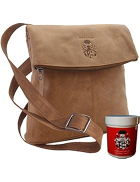 BARON of MALTZAHN Damen-Handtasche Schultertasche VENEDIG aus Leder + Lederpflege