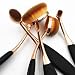 Kfnire 5pcs Oval Toothbrush Shaped Foundation Power Makeup Oval Cream Puff Brushes Set, Rose Gold
