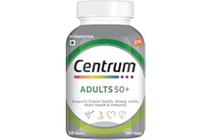 Centrum Adult 50+, World's No.1 Multivitamin with Calcium, Vitamin D3 & 21 other Nutrients for Overall Health, Strong Joints 