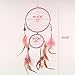SOLEDI Pink Dream Catcher Circular With feathers Wall Hanging Decoration Ornament Gift