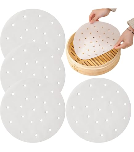 100 Pcs 7 Pouces Rond Papier Barbecue Parchemin Antiadhésif Sûr De