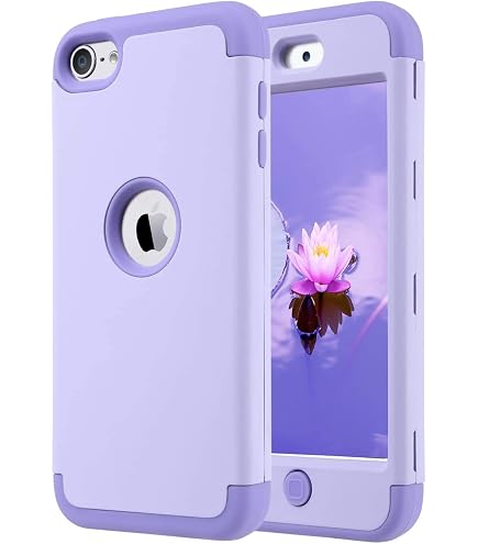 Funda Híbrida De Pc + Tpu De Cobertura Total Con Protector De Pantalla Pet Para Ipod Touch 2019 6 5 Rosa