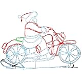 WeRChristmas Rope Light Animated Santa Riding Motorbike, 120 cm - Multi-Colour (Garden &amp; Outdoors)