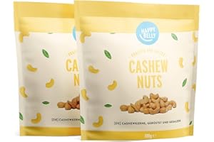 Marque Amazon - Happy Belly Noix de Cajou Gillées et Salées,500g (lot de 2)