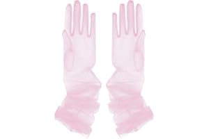 dPois Guantes de Tul Transparente Mujer Vintage Guantes hasta Codos Novia Accesorios Guantes Largos para Boda Fiesta Fotografía Disfraz Accesorios Elegante y Sexy 70CM