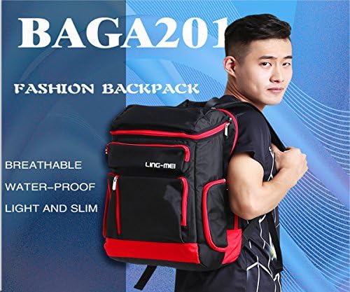 AZITEKE Fitness Sport Small Gym Bag Shoes and cloth Compartment Waterproof for Women and Men Hiking Camping Backpack Laptop Backpack sport handbag College School Backpack Perfect for Everyday Life and Travel (RED&amp;BLACK)