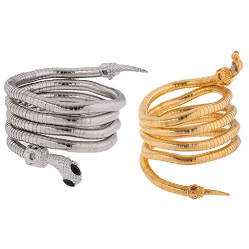 F Fityle 2pcs Mortal Instruments City of Bone Shinning Snake Pulsera Brazaletes Joyas