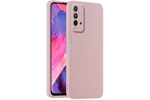 HULLIN Custodia per Telefono in Silicone Colorato, Adatta per Redmi 9T (4G) (6.53") - Polvere di sabbia