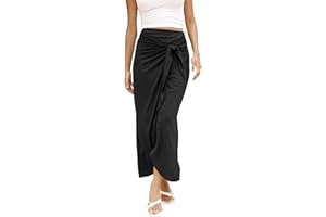 TASAMO Women's Summer Boho Maxi Skirt High Waist Beach A-Line Elegant Skirts Cocktail Party Dress