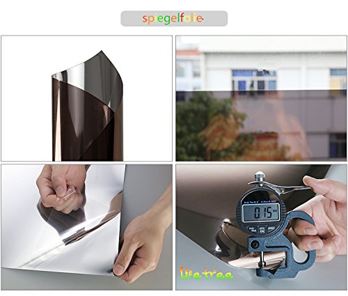 LifeTree-Film-Solaire-Fentre-Electrostatique-Anti-Chaleur-Anti-Regard-Adhsif-Occultant-Noir-Film-Vitrage-pour-Maison-Bureau-Magasin-Noir-60-x-200-cm-Teint
