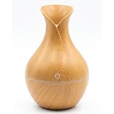 Ultrasonik Hava Nemlendirici ve Aroma Dif&uuml;z&ouml;r&uuml;, Ahşap G&ouml;r&uuml;n&uuml;ml&uuml;, 15 cm Y&uuml;kseklik, 10 cm Genişlik