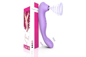 TORYO Vibradorador Mujer Juguetes Eróticos para Pareja Sexuales Succionador de Clîťoris Femenino 5x10 Modos Juguetes Sexuales Consoladores..para Mujer Con Vibración Carga USB (Purple-XHM1)