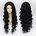80cm Long Spiral Curly Black Lolita Fashion Party Stylish Cosplay Wig + Wig Cap