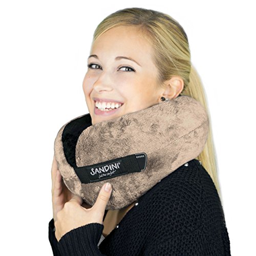 Preisvergleich Produktbild SANDINI TravelFix® – Premium Reisekissen / Nackenkissen mit ergonomischer Stützfunktion – GROSSE AUSWAHL – Exklusiv mit Outlast® Temperaturausgleich erhältlich – GRATIS Tasche mit Befestigungs-Clip für platzsparenden Transport – Designed in Germany / Made in EU / German Design Award Nominée 2017