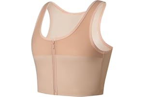 JARAZIN Zipper Chest Binder for Women Transgender FTM Binder Bra Chest Breast Binder Trans